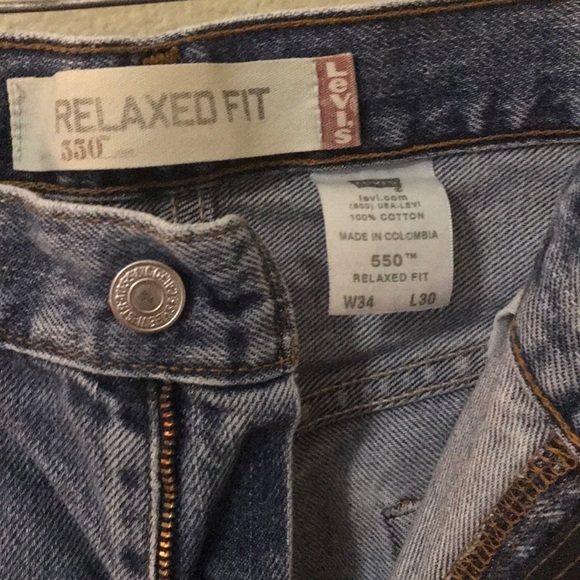 Levi’s 550 vintage 34 x 30 nicely worn 100% cotton - Picture 2 of 5